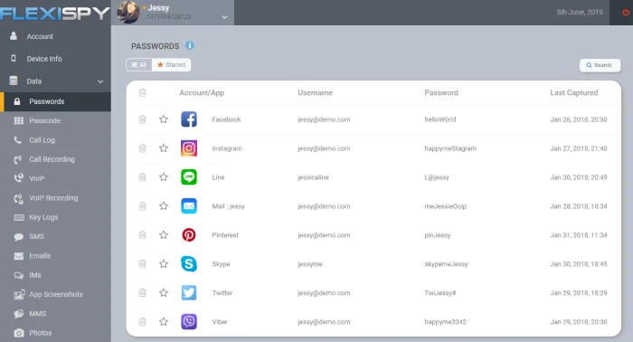 Apps and email passwords