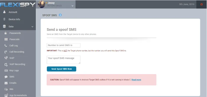 Spoof SMS