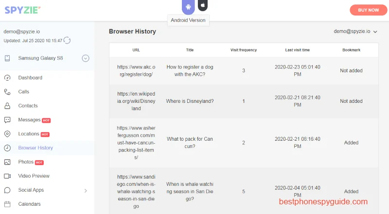 browser history